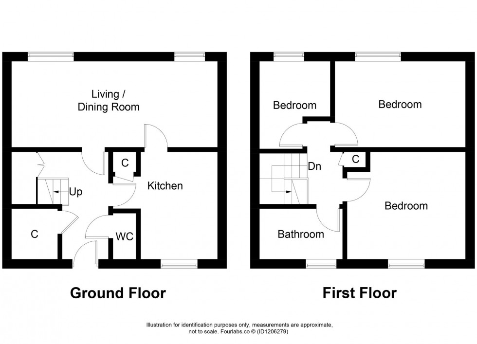 Floorplan for Inveraray Avenue, Glenrothes, KY7