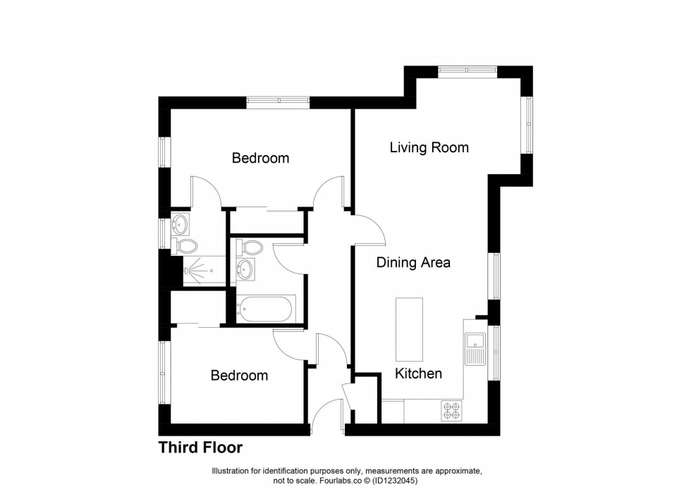 Floorplan for Corthan Court, Thornton, KY1