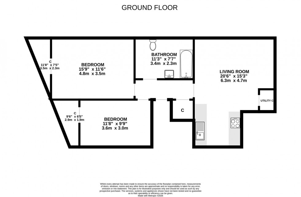 Floorplan for Grant Street, Inverness, IV3