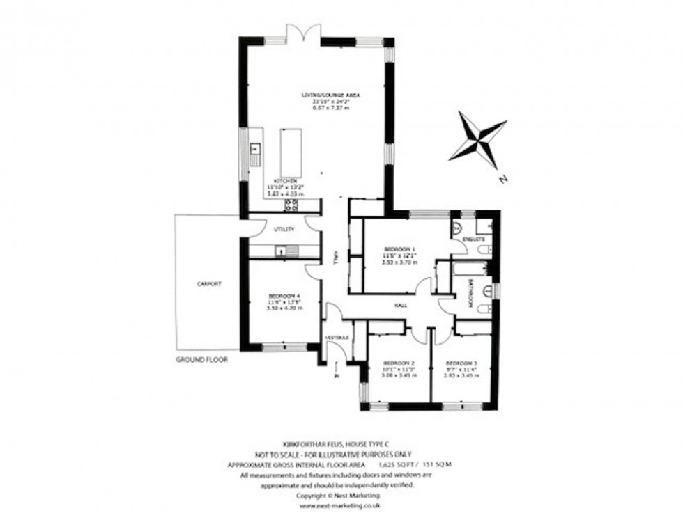 Floorplan for Kirkforthar Feus, By Markinch, KY7