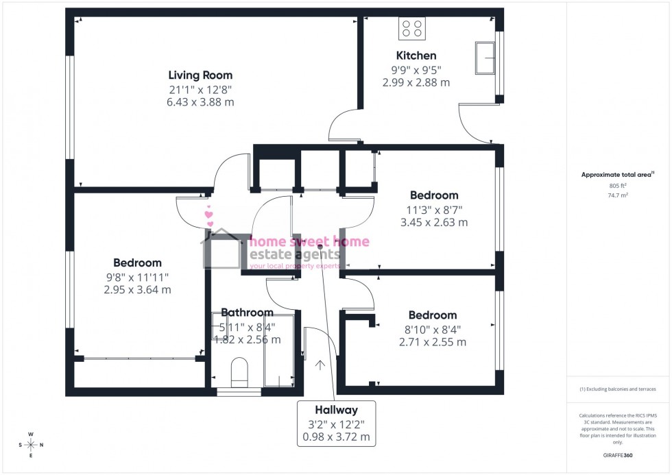 Floorplan for Castlehill Gardens, Inverness, IV2