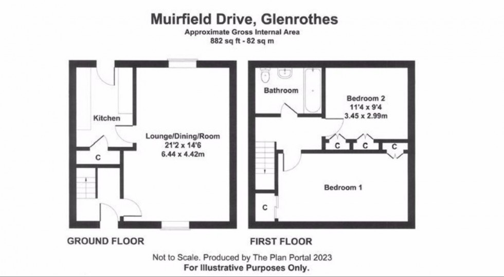 Floorplan for Muirfield Drive, Glenrothes, KY6