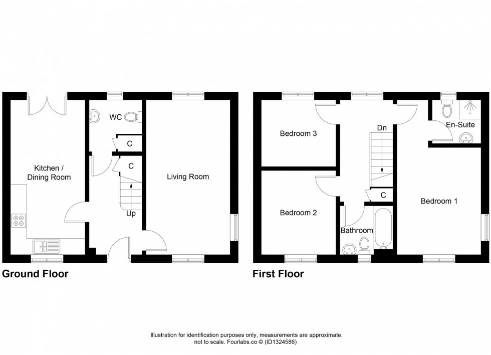 Floorplan for Ronald Paton Crescent, Glenrothes, KY7