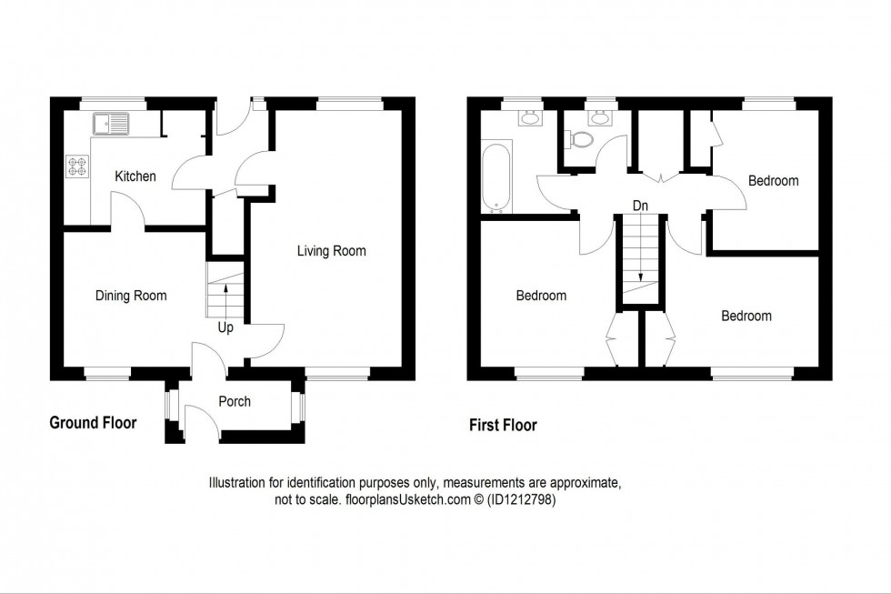 Floorplan for Cullen Drive, Glenrothes, KY6