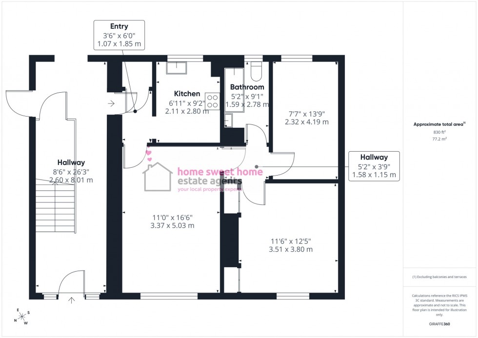Floorplan for Drynie Terrace, Inverness, IV2