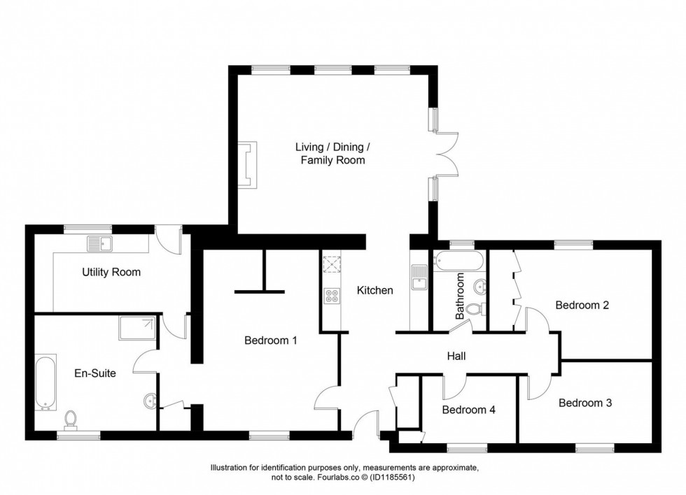 Floorplan for Glamis Avenue, Pitteuchar, KY7