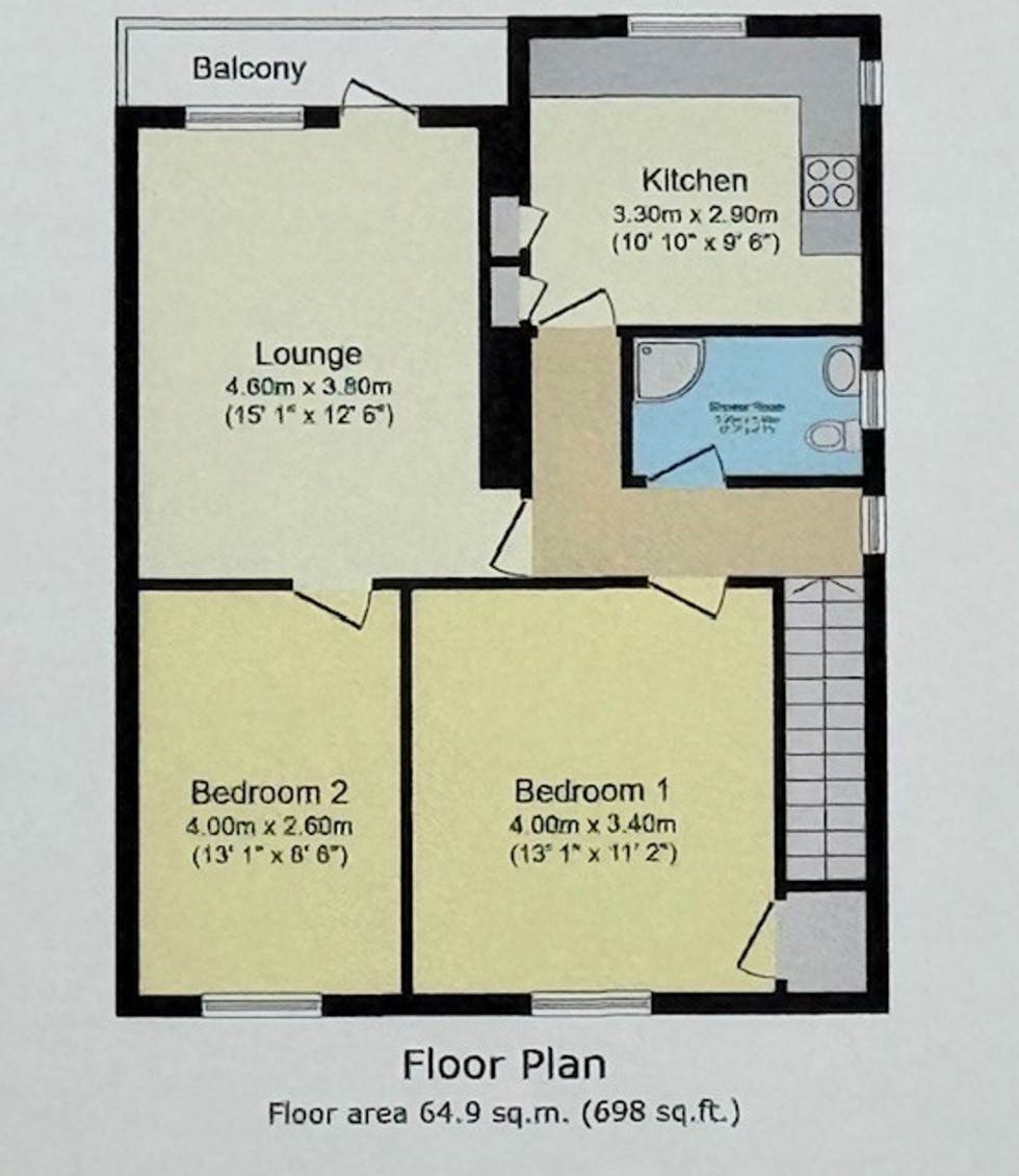 Floorplan for Napier Street, Kirkcaldy, KY1
